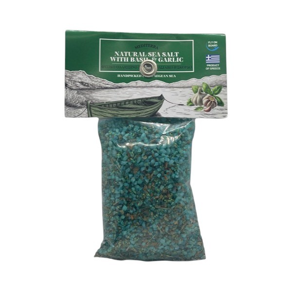 Φυσικό Θαλασσινό Αλάτι με Βασιλικό & Σκόρδο