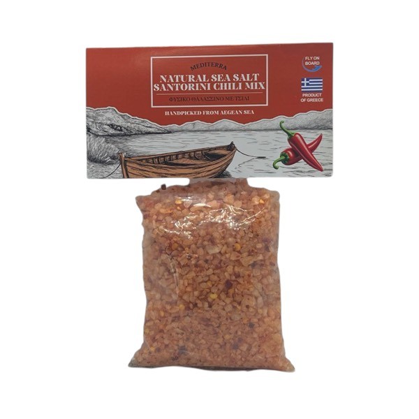 Φυσικό Θαλασσινό Αλάτι με Τσίλι Σαντορίνης