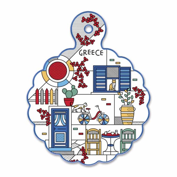 Κεραμική Πλάκα Καφενείο - Ποδήλατο