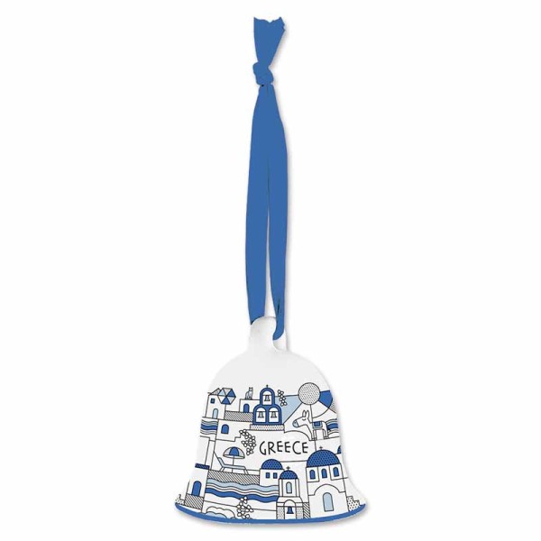 Χριστουγεννιάτικη Καμπανούλα Μπλε Τρούλος