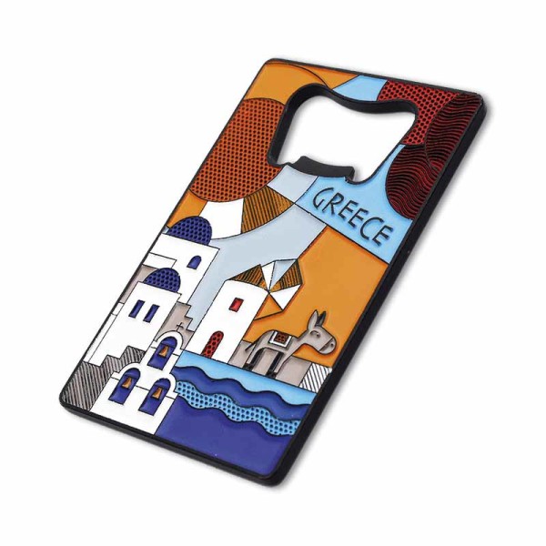 Μεταλλικό Μαγνητάκι Ανοιχτήρι Μπλε του Αιγαίου