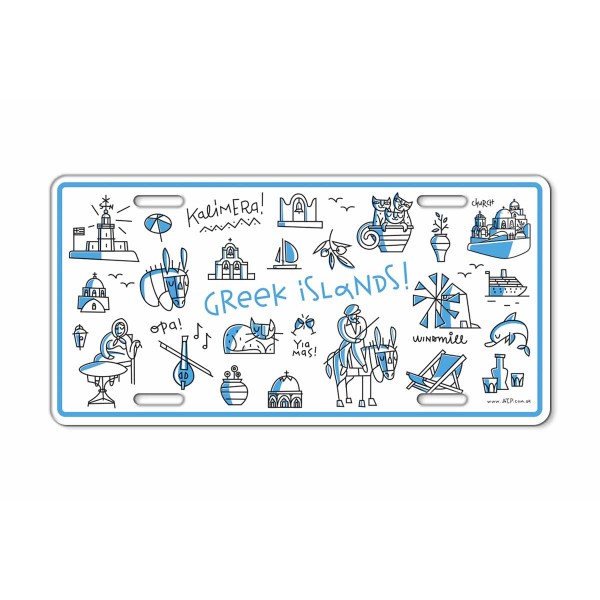 Μεταλλική Ταμπέλα Greek Islands