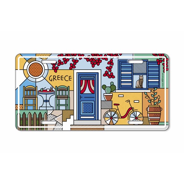 Μεταλλική Ταμπέλα Καφενείο - Ποδήλατο