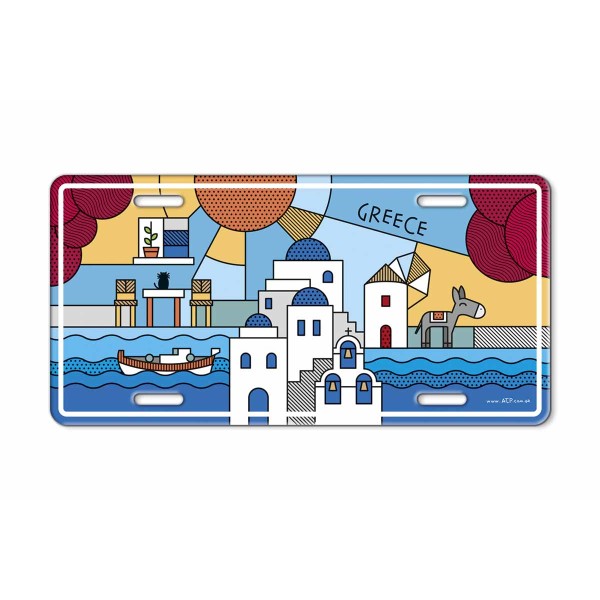 Μεταλλική Ταμπέλα Μπλε του Αιγαίου