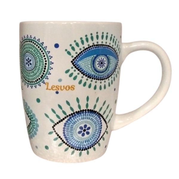 Κούπα Κεραμική - Μοτίβο Μάτι & Καρδιά