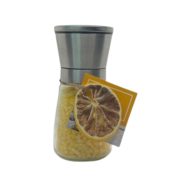 Φυσικό Θαλασσινό Αλάτι με Λεμόνι – Μύλος Inox