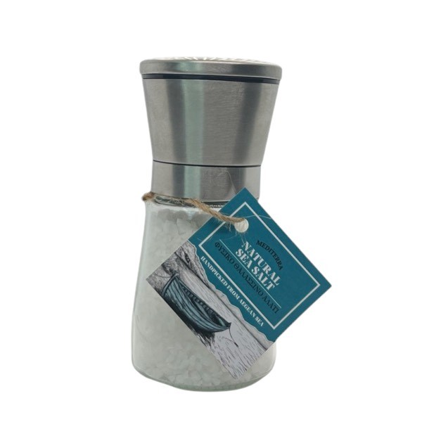 Φυσικό Θαλασσινό Αλάτι – Μύλος Inox