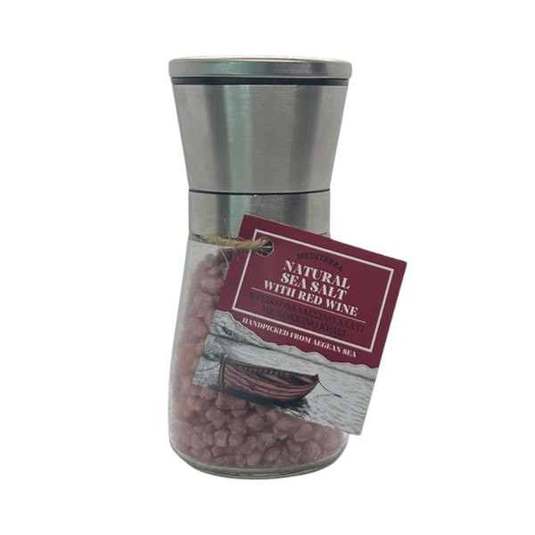 Φυσικό Θαλασσινό Αλάτι με Κόκκινο Κρασί – Μύλος Inox